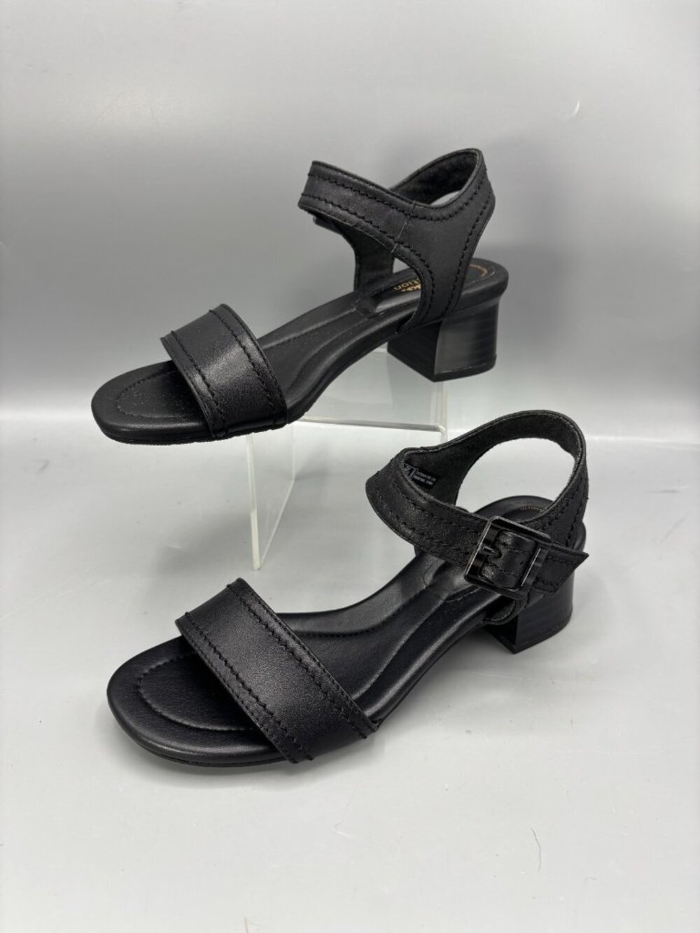 Clarks Desirae Slingback Sandals Women's 7M Black Leather Ankle Strap 26177078